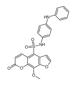 9-Methoxy-7-oxo-7H-furo[3,2-g]chromene-4-sulfonic acid (4-phenylamino-phenyl)-amide Structure