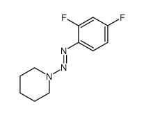 1-((2,4-difluorophenyl)diazenyl)piperidine Structure