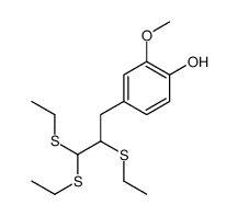 2-methoxy-4-[2,3,3-tris(ethylsulfanyl)propyl]phenol Structure