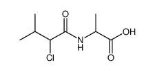 N-(α-chloro-isovaleryl)-alanine结构式