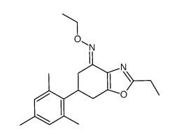 6-mesityl-2-ethyl-6,7-dihydro-1,3-benzoxazol-4(5H)-one O-ethyloxime结构式