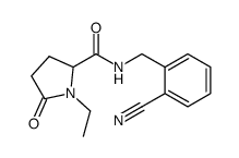 N-[(2-cyanophenyl)methyl]-1-ethyl-5-oxoprolinamide Structure