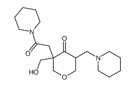 1-[(3-hydroxymethyl-4-oxo-5-piperidin-1-ylmethyl-tetrahydro-pyran-3-yl)-acetyl]-piperidine结构式