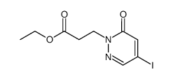 3-(4-iodo-6-oxo-6H-pyridazin-1-yl)propionic acid ethyl ester Structure