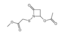 (2-Acetoxy-4-oxo-azetidin-1-ylsulfanyl)-acetic acid methyl ester Structure