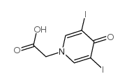 3,5-Diiodo-4-pyridone-N-acetic acid structure