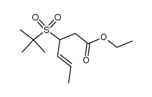 (E)-ethyl 3-(tert-butylsulfonyl)hex-4-enoate结构式