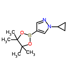 1-Cyclopropyl-4-(4,4,5,5-tetramethyl-1,3,2-dioxaborolan-2-yl)-1H-pyrazole Structure