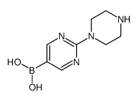 (2-(piperazin-1-yl)pyrimidin-5-yl)boronic acid结构式