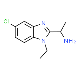 1-(5-氯-1-乙基-1H-苯并[d]咪唑-2-基)乙-1-胺结构式