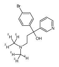 α-(4-Bromophenyl)-α-[2-(dimethyl-d6-amino)ethyl]-3-pyridinemethanol Structure