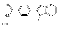 4-(1-methylimidazo[1,2-a]pyridin-4-ium-2-yl)benzenecarboximidamide,hydrochloride结构式