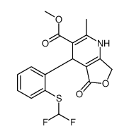 methyl 4-[2-(difluoromethylsulfanyl)phenyl]-2-methyl-5-oxo-4,7-dihydro-1H-furo[3,4-b]pyridine-3-carboxylate结构式