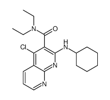 4-chloro-2-(cyclohexylamino)-N,N-diethyl-1,8-naphthyridine-3-carboxamide结构式