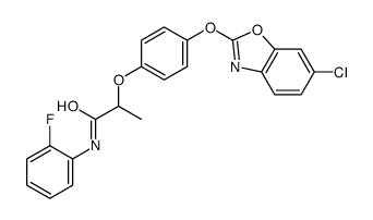 2-[4-[(6-chloro-1,3-benzoxazol-2-yl)oxy]phenoxy]-N-(2-fluorophenyl)propanamide Structure