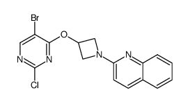 2-(3-((5-bromo-2-chloropyrimidin-4-yl)oxy)azetidin-1-yl)quinoline结构式