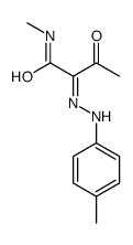 (2E)-N-methyl-2-[(4-methylphenyl)hydrazinylidene]-3-oxobutanamide Structure