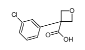 3-(3-chlorophenyl)oxetane-3-carboxylic acid structure