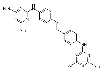 N,N'-(4,4'-ethene-1,2-diyl-diphenyl)-bis-[1,3,5]triazine-2,4,6-triamine Structure