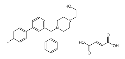 (E)-but-2-enedioic acid,2-[4-[[3-(4-fluorophenyl)phenyl]-phenylmethyl]piperazin-1-yl]ethanol结构式