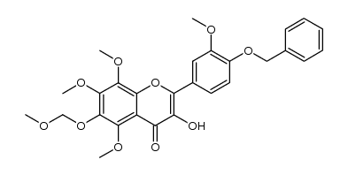 2-(4-(benzyloxy)-3-methoxyphenyl)-3-hydroxy-5,7,8-trimethoxy-6-(methoxymethoxy)-4H-chromen-4-one Structure