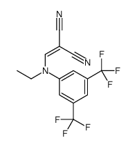 2-[[N-ethyl-3,5-bis(trifluoromethyl)anilino]methylidene]propanedinitrile Structure