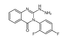 3-(2,4-difluorophenyl)-2-hydrazinylquinazolin-4-one Structure