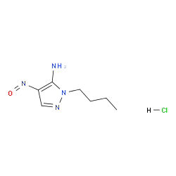 1-butyl-4-Nitroso-1H-pyrazol-5-amine hydrochloride structure