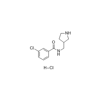 3-Chloro-N-(pyrrolidin-3-ylmethyl)benzamide hydrochloride structure