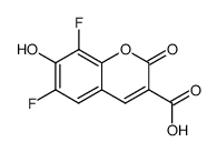 6,8-difluoro-7-hydroxy-3-carboxycoumarin Structure