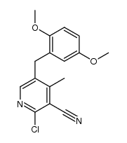 2-chloro-5-(2,5-dimethoxybenzyl)-4-methylnicotinonitrile Structure