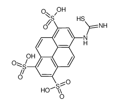 8-(carbamothioylamino)pyrene-1,3,6-trisulfonic acid Structure