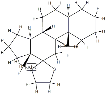 12,12-Ethylenedithio-5α-androstane结构式