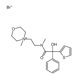 2-hydroxy-N-methyl-N-[2-(4-methylmorpholin-4-ium-4-yl)ethyl]-2-phenyl-2-thiophen-2-ylacetamide,bromide Structure