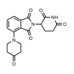 2-(2,6-二氧哌啶-3-基)-4-(4-氧哌啶-1-基)异吲哚-1,3-二酮结构式