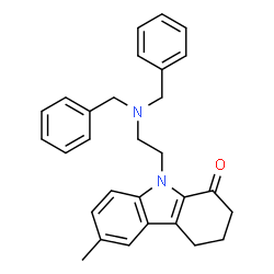 9-[2-(Dibenzylamino)ethyl]-6-methyl-2,3,4,9-tetrahydro-1H-carbazol-1-one structure