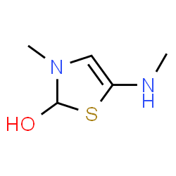 2-Thiazolol, 2,3-dihydro-3-methyl-5-(methylamino)- (9CI) Structure