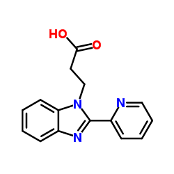 3-[2-(2-Pyridinyl)-1H-benzimidazol-1-yl]propanoic acid结构式