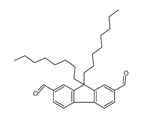 9,9-Di-n-octylfluorene-2,7-dicarboxaldehyde Structure