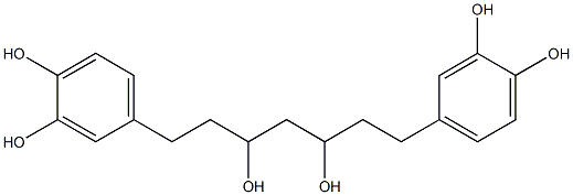 3,5-二羟基-1,7-双(3,4-二羟基苯基)庚烷结构式