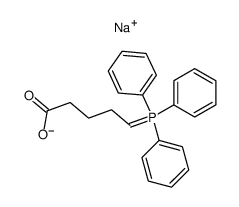 sodium 5-(triphenyl-l5-phosphanylidene)pentanoate Structure