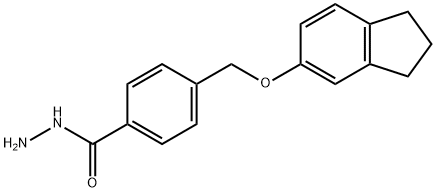 4-[(2,3-dihydro-1H-inden-5-yloxy)methyl]benzohydrazide结构式