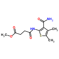 Methyl 4-[(3-carbamoyl-4,5-dimethyl-2-thienyl)amino]-4-oxobutanoate结构式