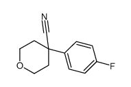 4-(4-fluorophenyl)tetrahydro-2H-pyran-4-carbonitrile structure