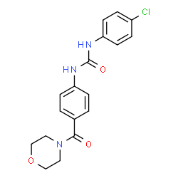 1-(4-Chlorophenyl)-3-[4-(4-morpholinylcarbonyl)phenyl]urea结构式