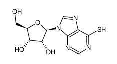 6-mercaptopurine riboside structure