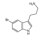 3-(5-溴-1H-3-吲哚)-1-丙胺结构式