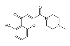 5-HYDROXY-2-(4-METHYL-PIPERAZINE-1-CARBONYL)-CHROMEN-4-ONE structure