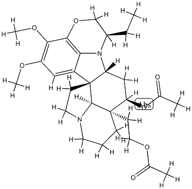 (4β)-25-Acetyl-4-acetyloxy-22α-ethyl-15,16-dimethoxy-4,25-secoobscurinervan结构式