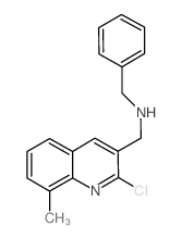 3-Quinolinemethanamine,2-chloro-8-methyl-N-(phenylmethyl)-(9CI) Structure